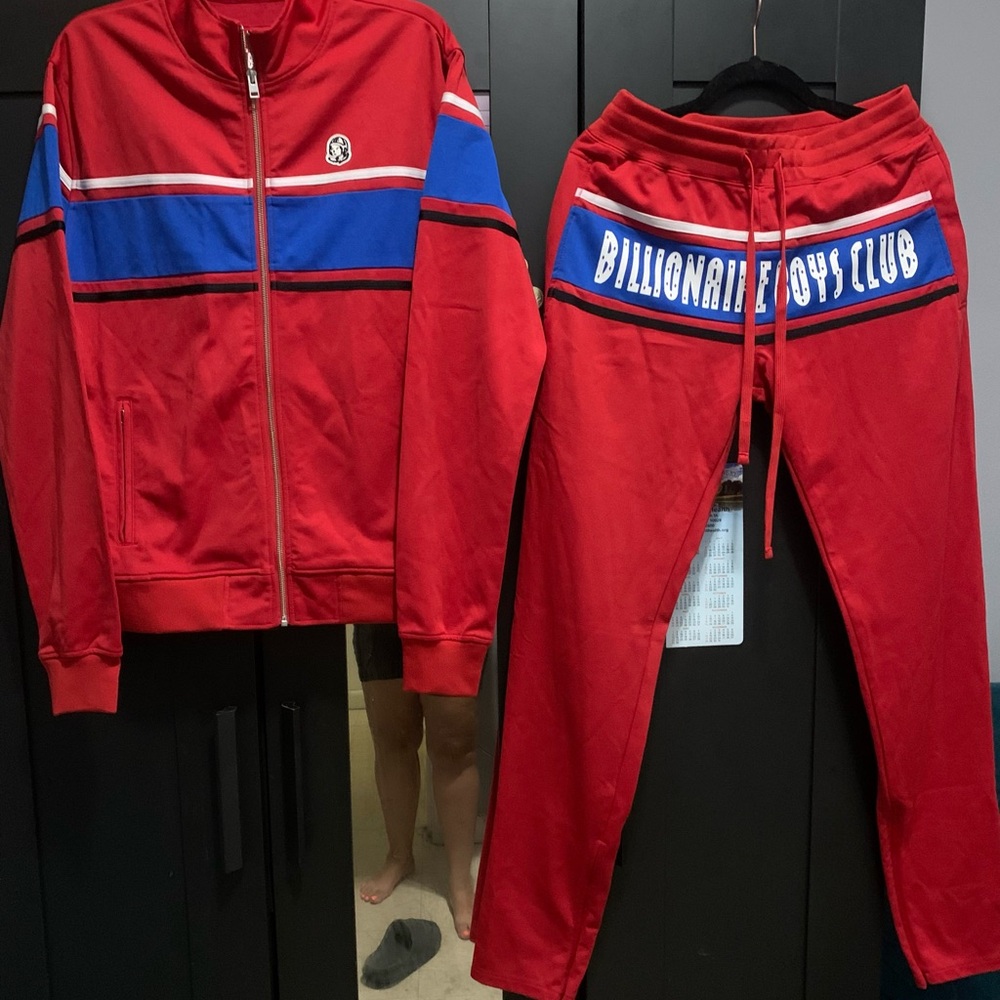 Billionaire Boys Club Red and Blue Tracksuit